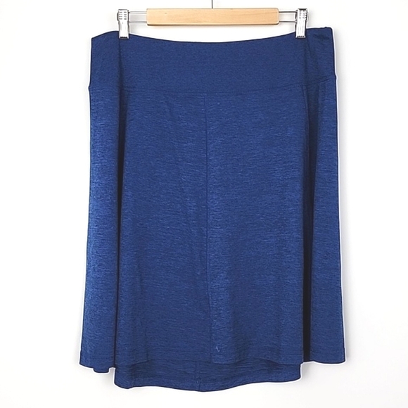 ⭐️3/ $30⭐️ Sansara Women's Skirt Heathered Royal  Blue Stretch Soft Size XL - Picture 1 of 12